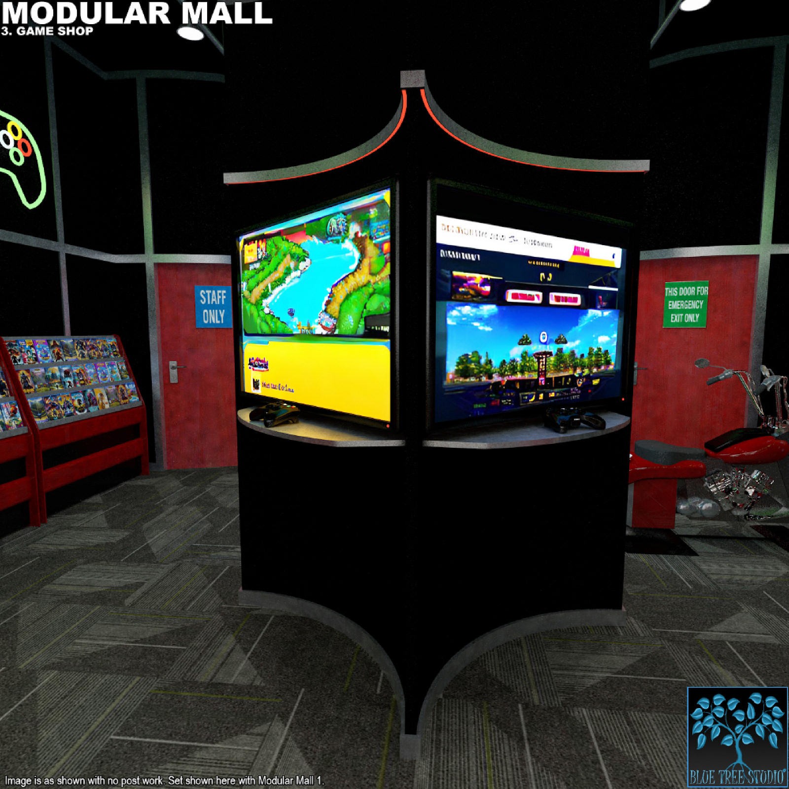 Modular Mall 3: Game Shop for Poser by N/A