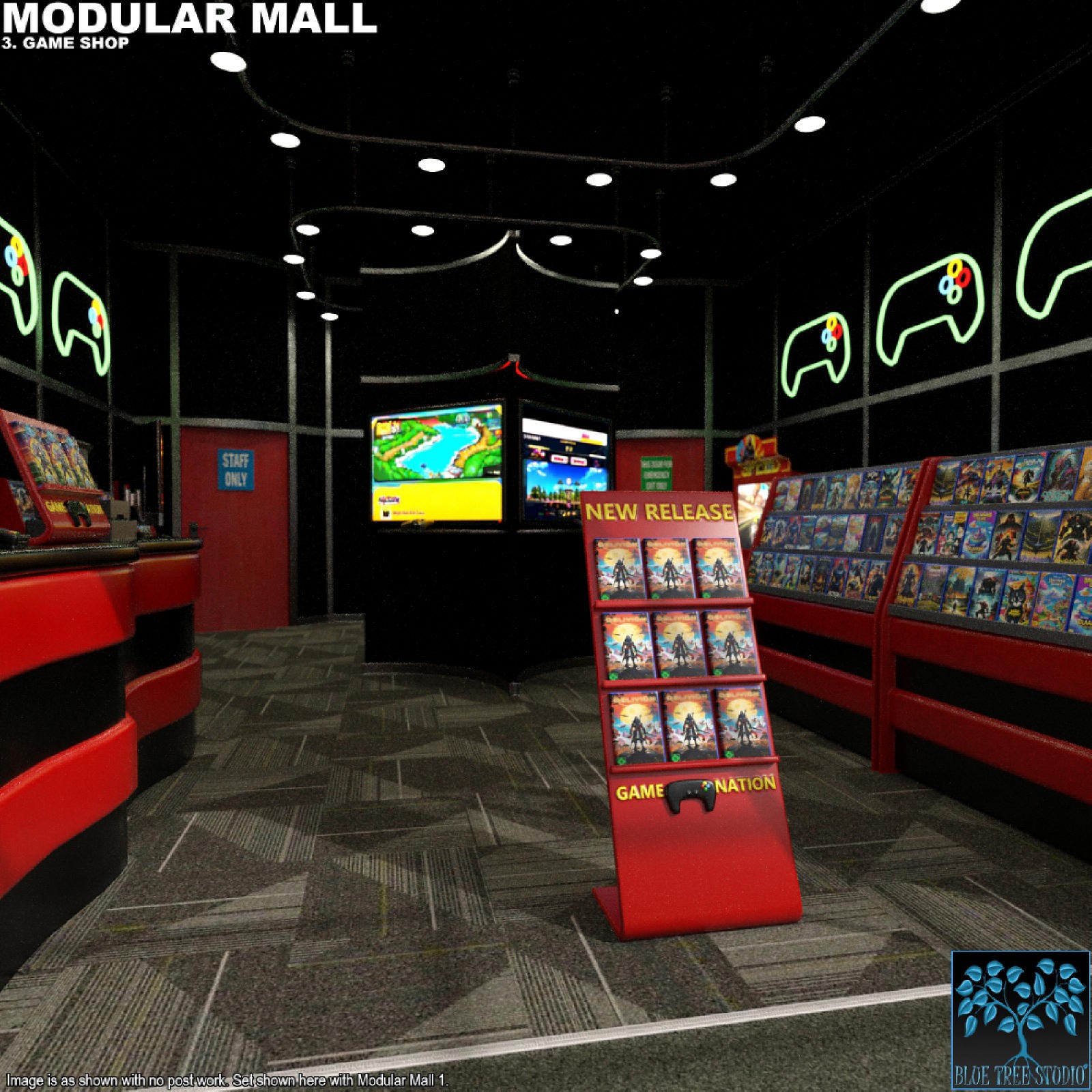 Modular Mall 3: Game Shop for Poser by N/A