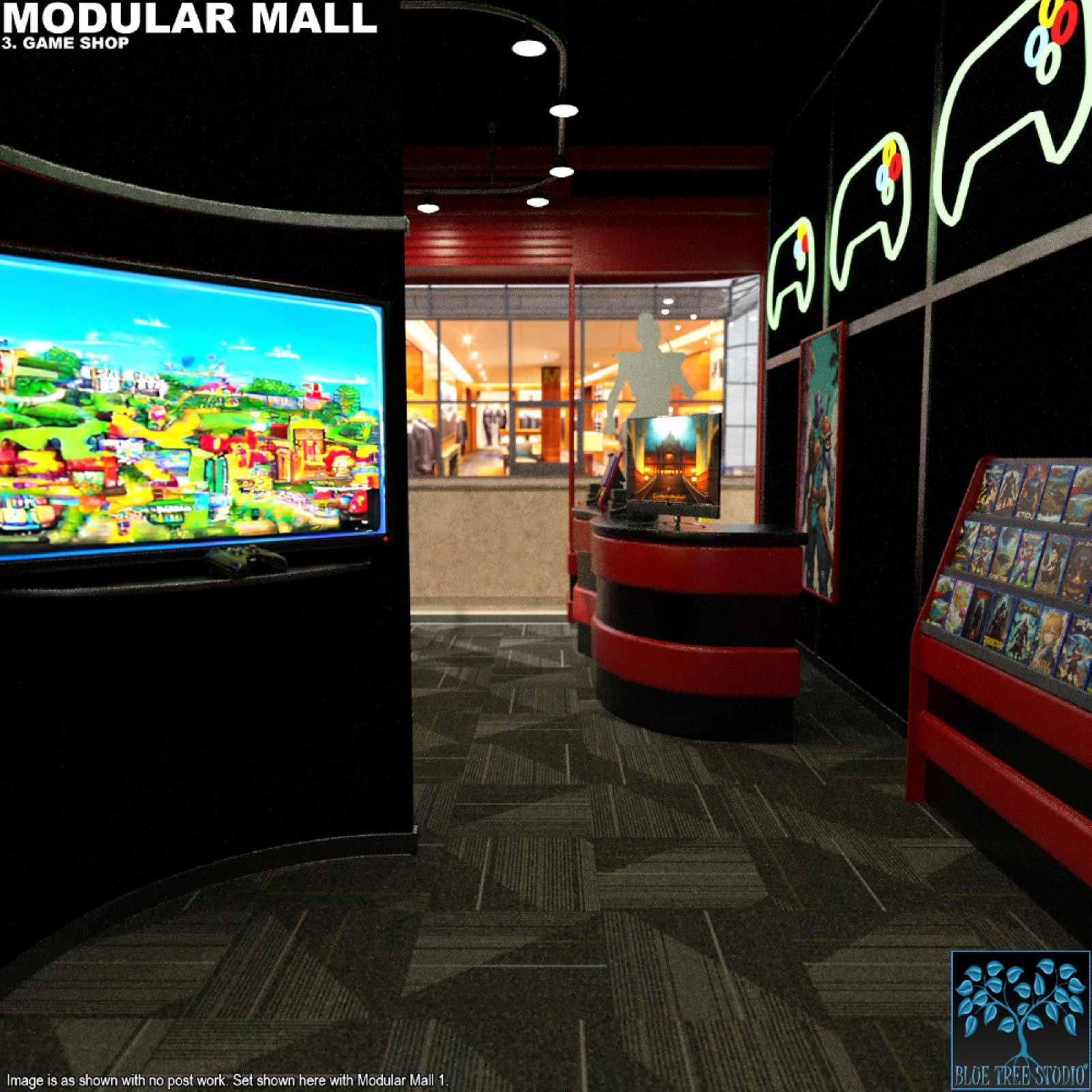 Modular Mall 3: Game Shop for Poser by N/A