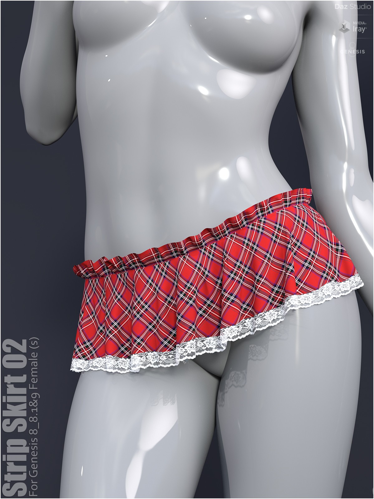 dForce Strip Skirt 02 for Genesis 8\8.1 Females by N/A