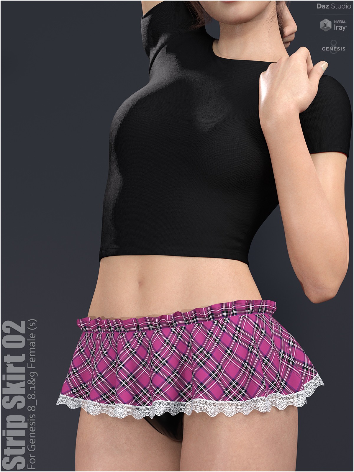 dForce Strip Skirt 02 for Genesis 8\8.1 Females by N/A