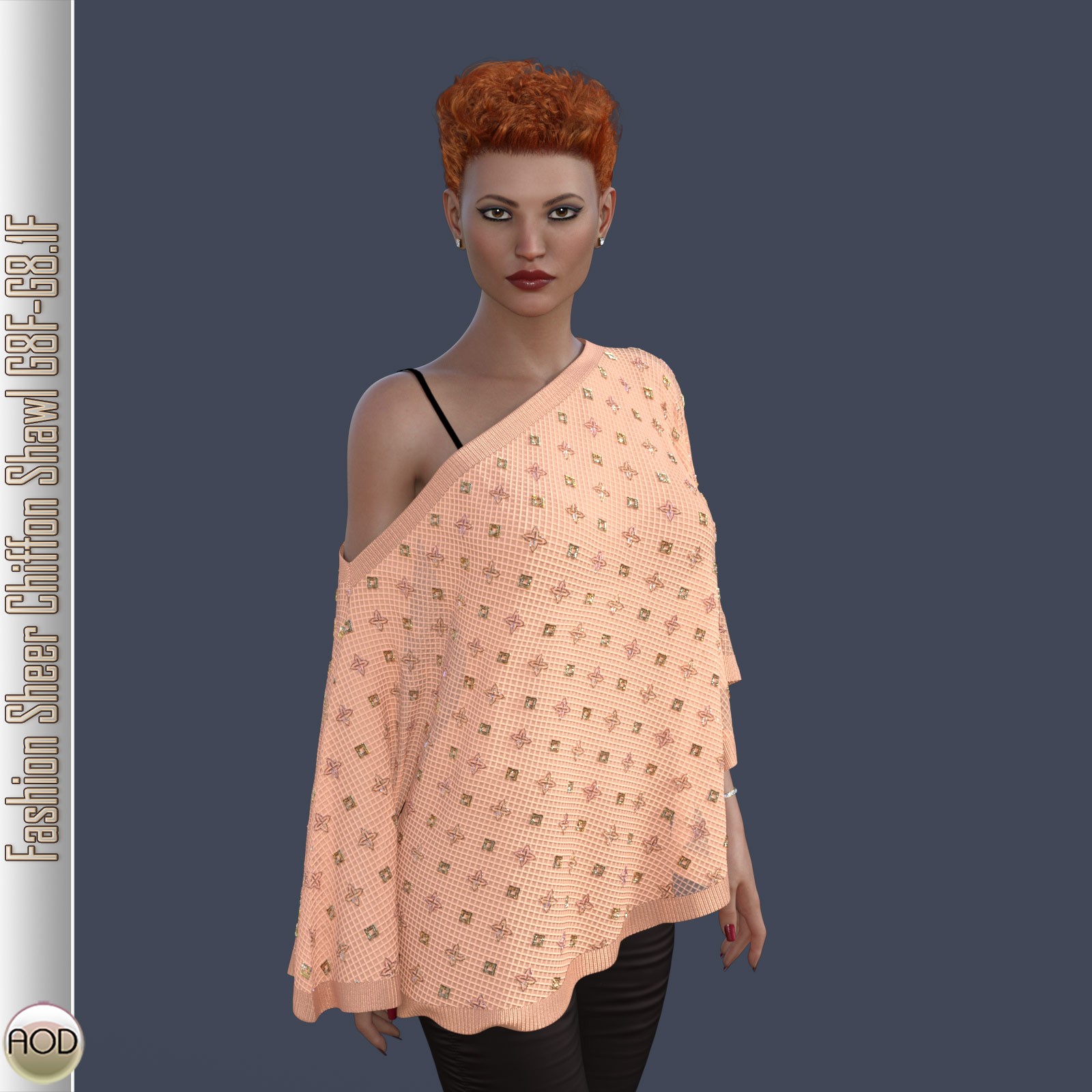 Fashion Sheer Chiffon Shawl G8F-G8.1F by N/A