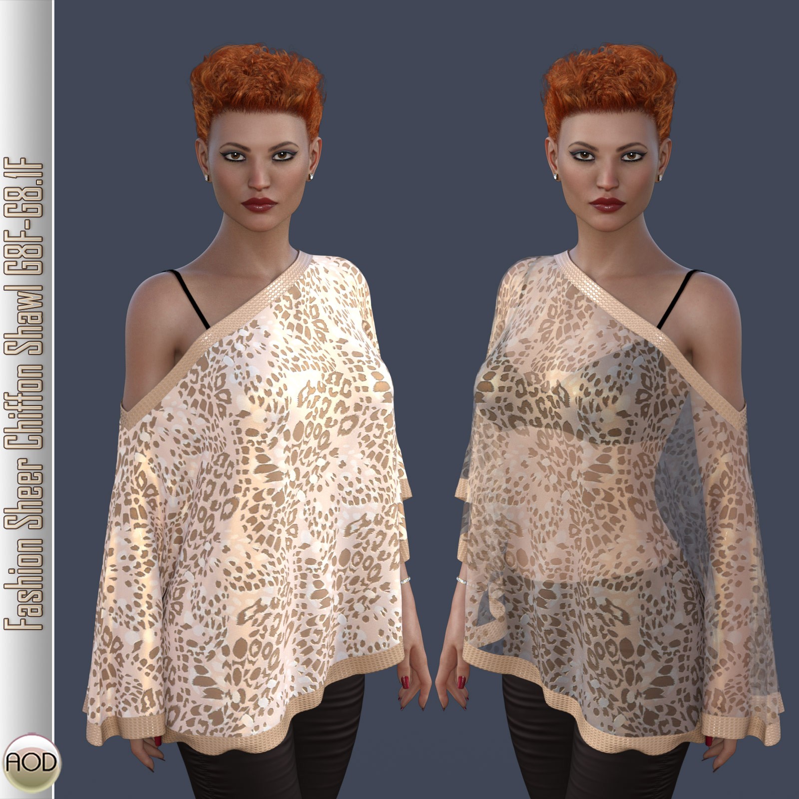 Fashion Sheer Chiffon Shawl G8F-G8.1F by N/A