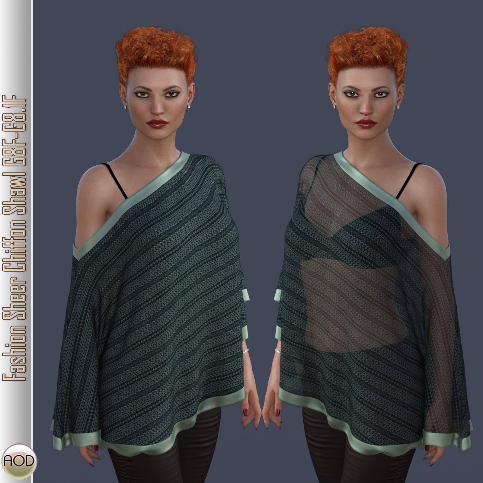 Fashion Sheer Chiffon Shawl G8F-G8.1F by N/A