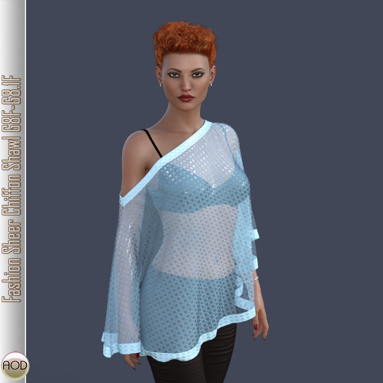 Fashion Sheer Chiffon Shawl G8F-G8.1F by N/A