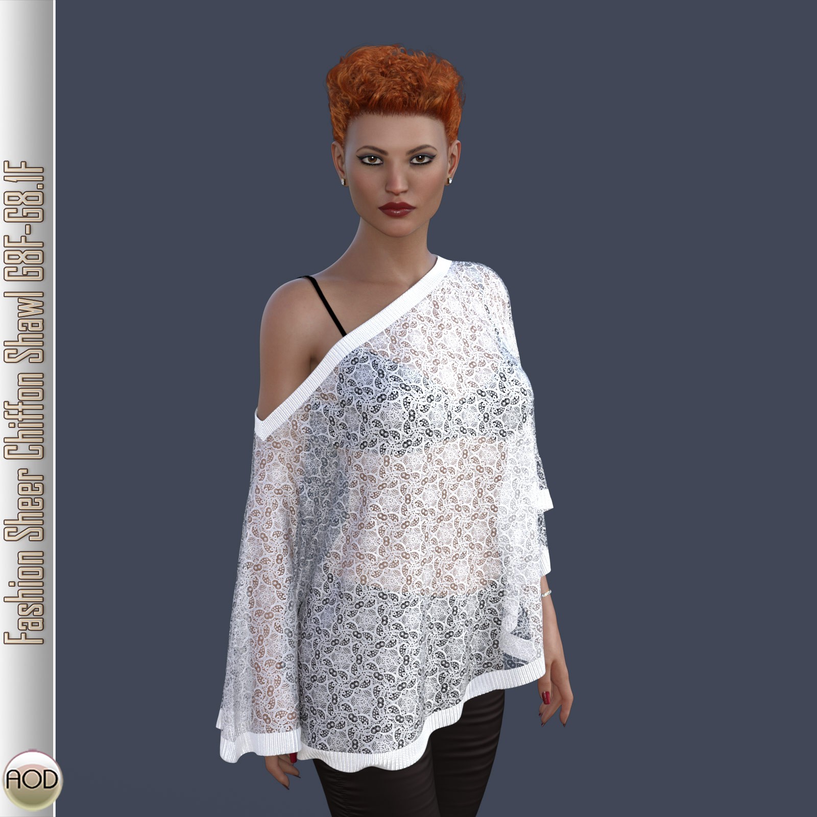 Fashion Sheer Chiffon Shawl G8F-G8.1F by N/A