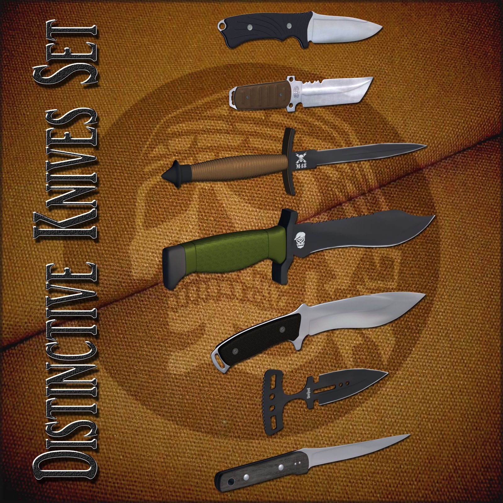 Distinctive Knives Set by N/A
