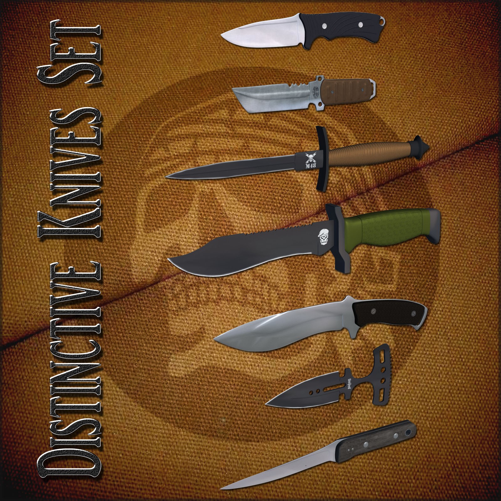 Distinctive Knives Set by N/A