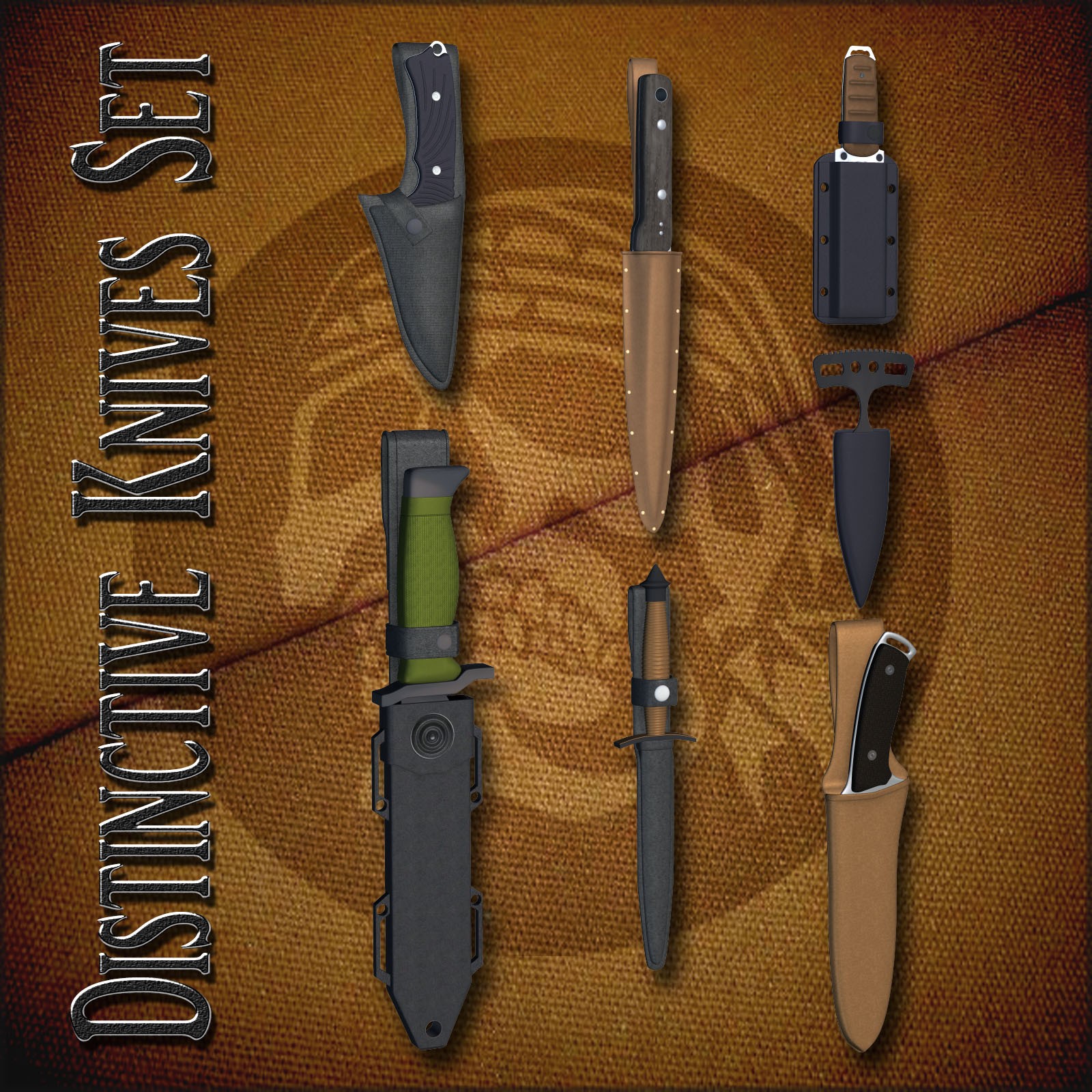 Distinctive Knives Set by N/A