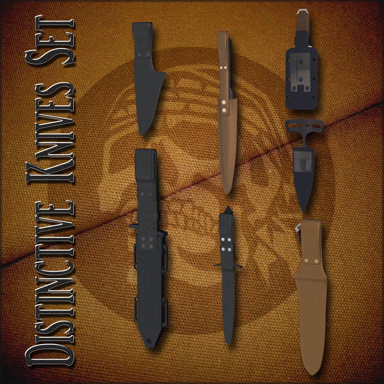Distinctive Knives Set by N/A