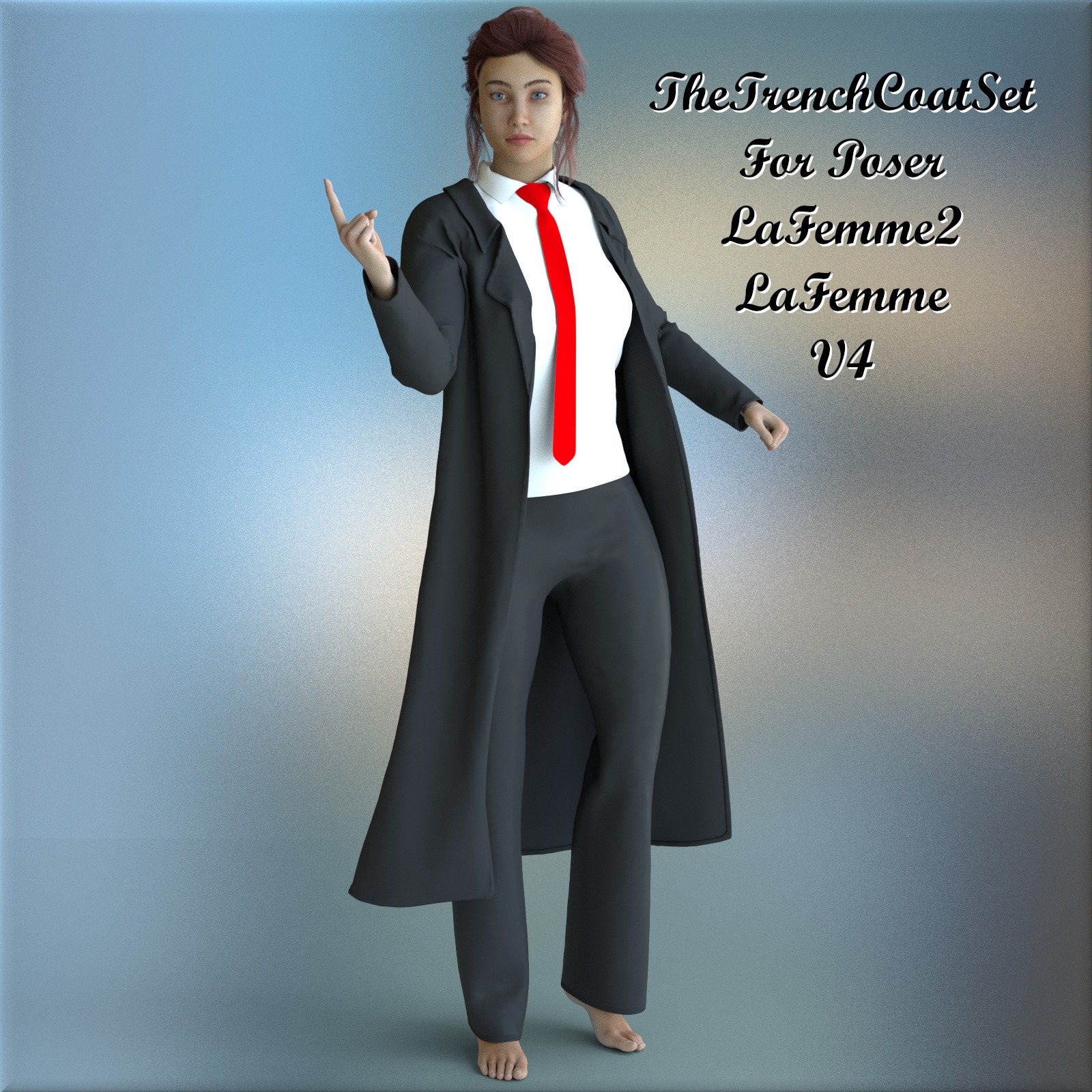TheTrenchCoatSet for LaFemme2, LaFemme and V4 by N/A