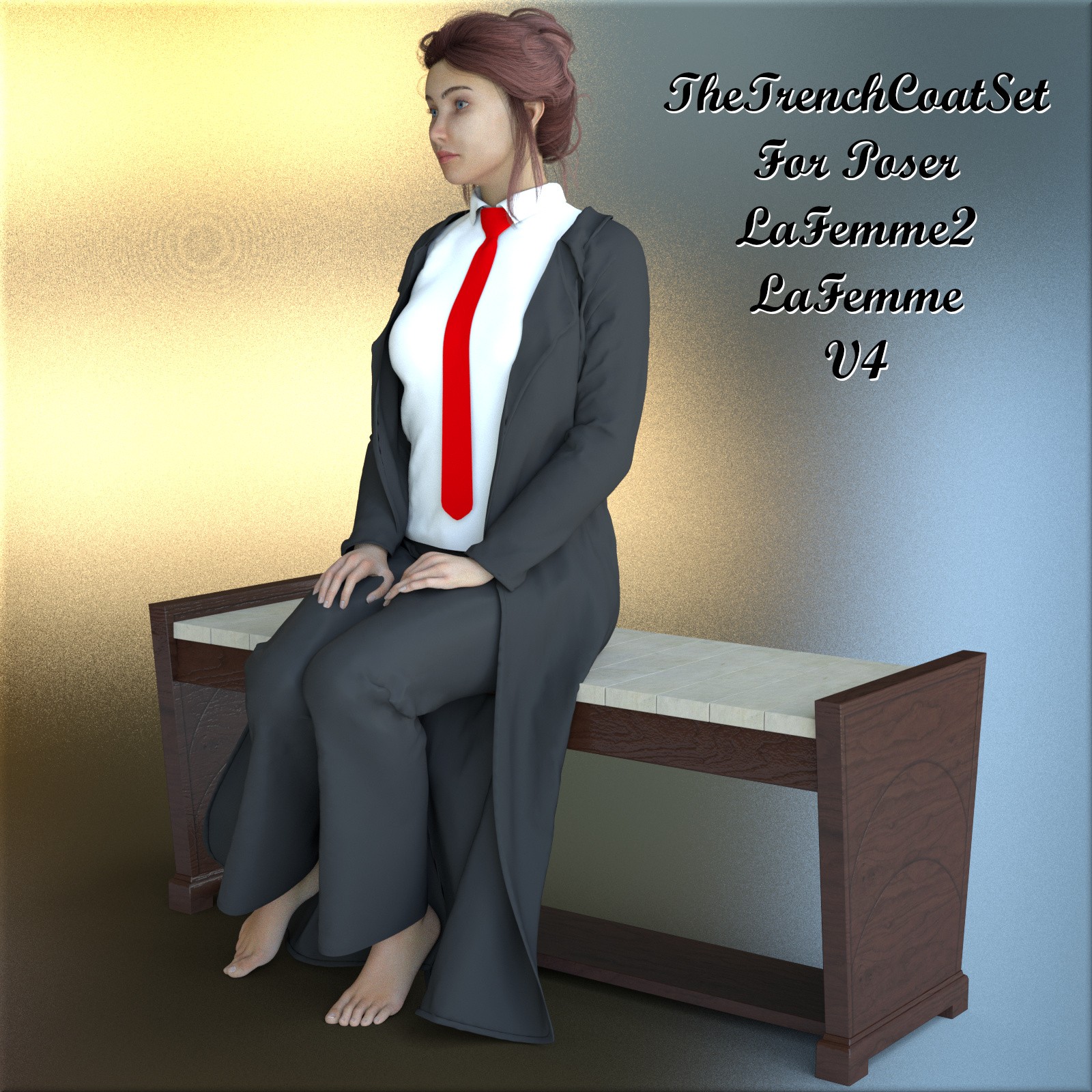 TheTrenchCoatSet for LaFemme2, LaFemme and V4 by N/A