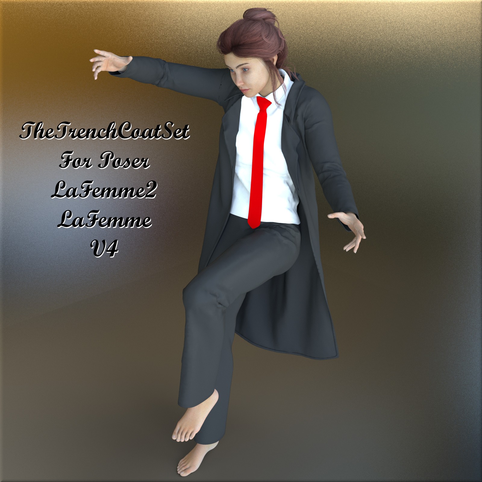 TheTrenchCoatSet for LaFemme2, LaFemme and V4 by N/A