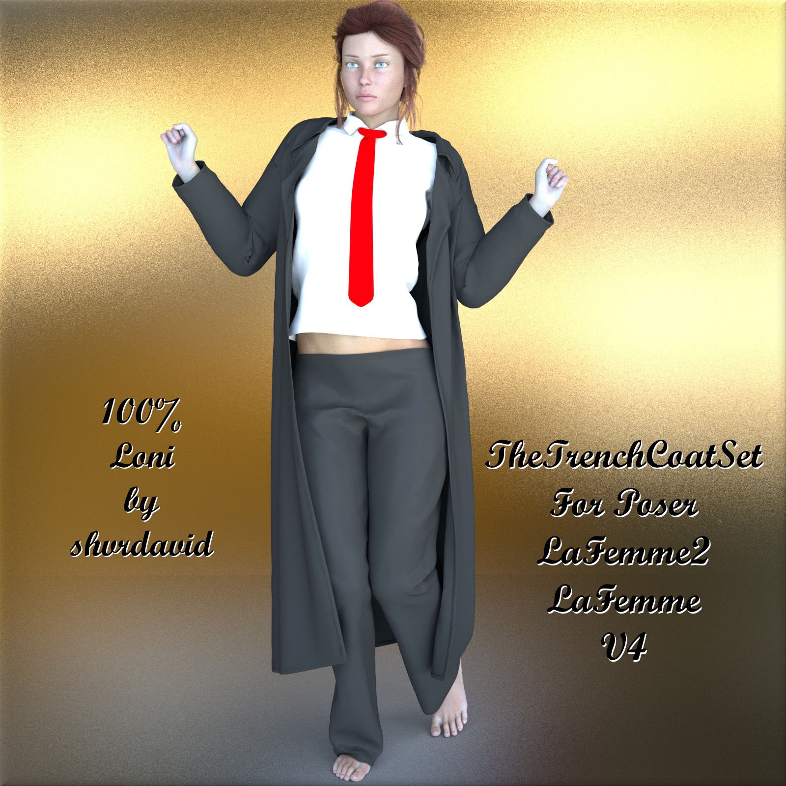 TheTrenchCoatSet for LaFemme2, LaFemme and V4 by N/A
