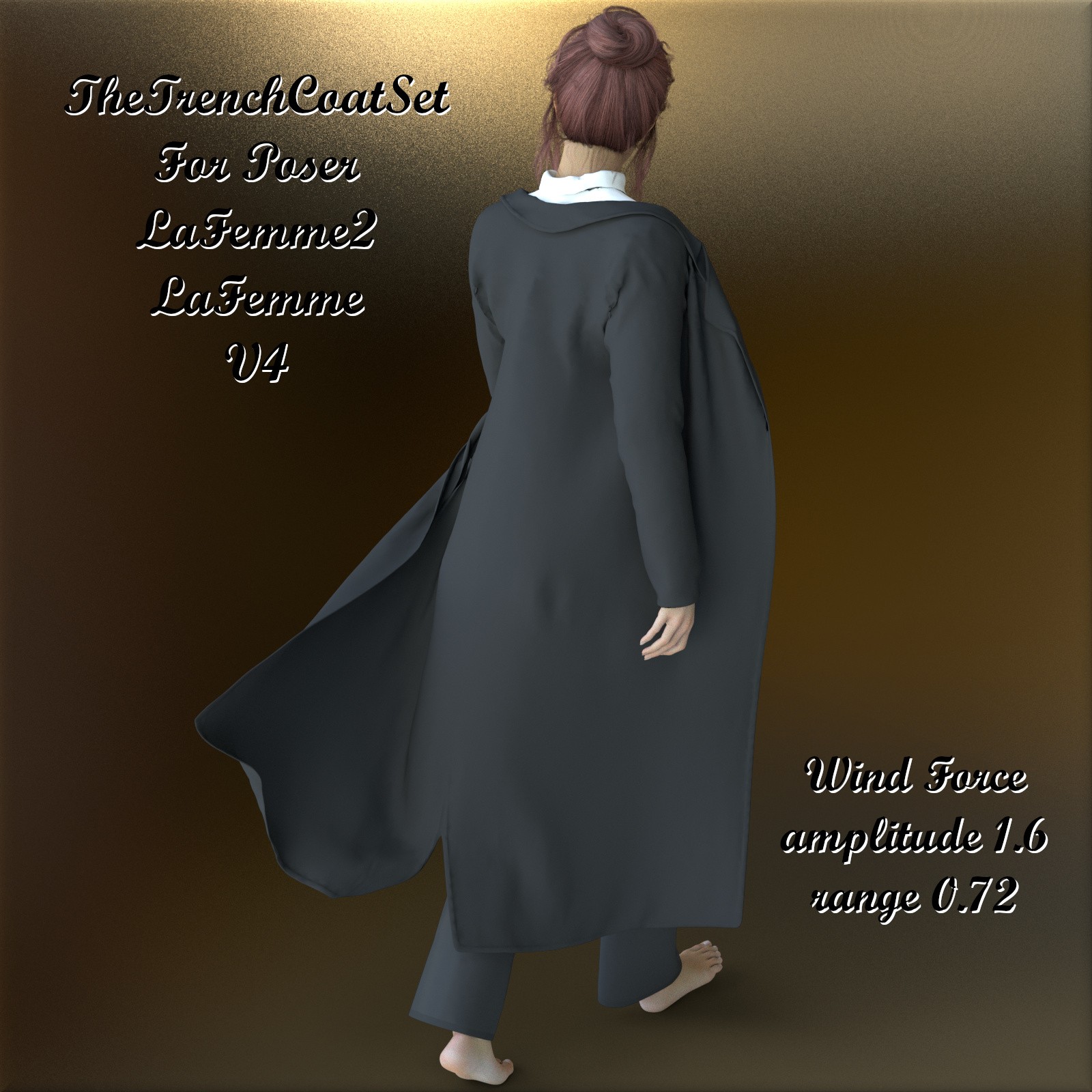 TheTrenchCoatSet for LaFemme2, LaFemme and V4 by N/A