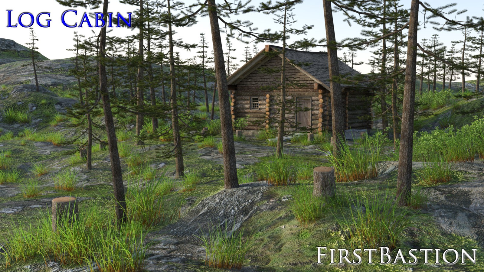 1stB Log Cabin Spruce Woodland by N/A