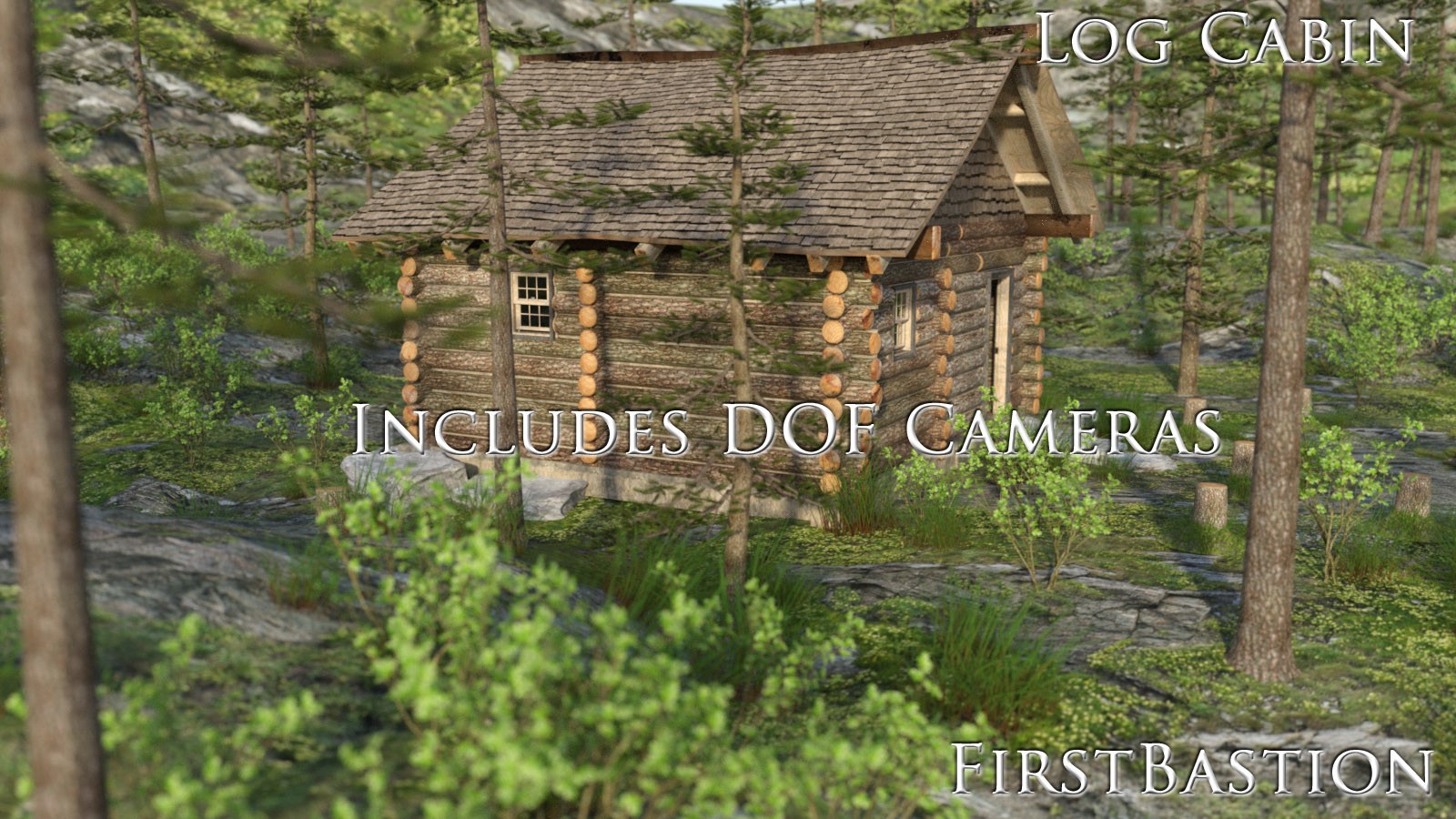 1stB Log Cabin Spruce Woodland by N/A