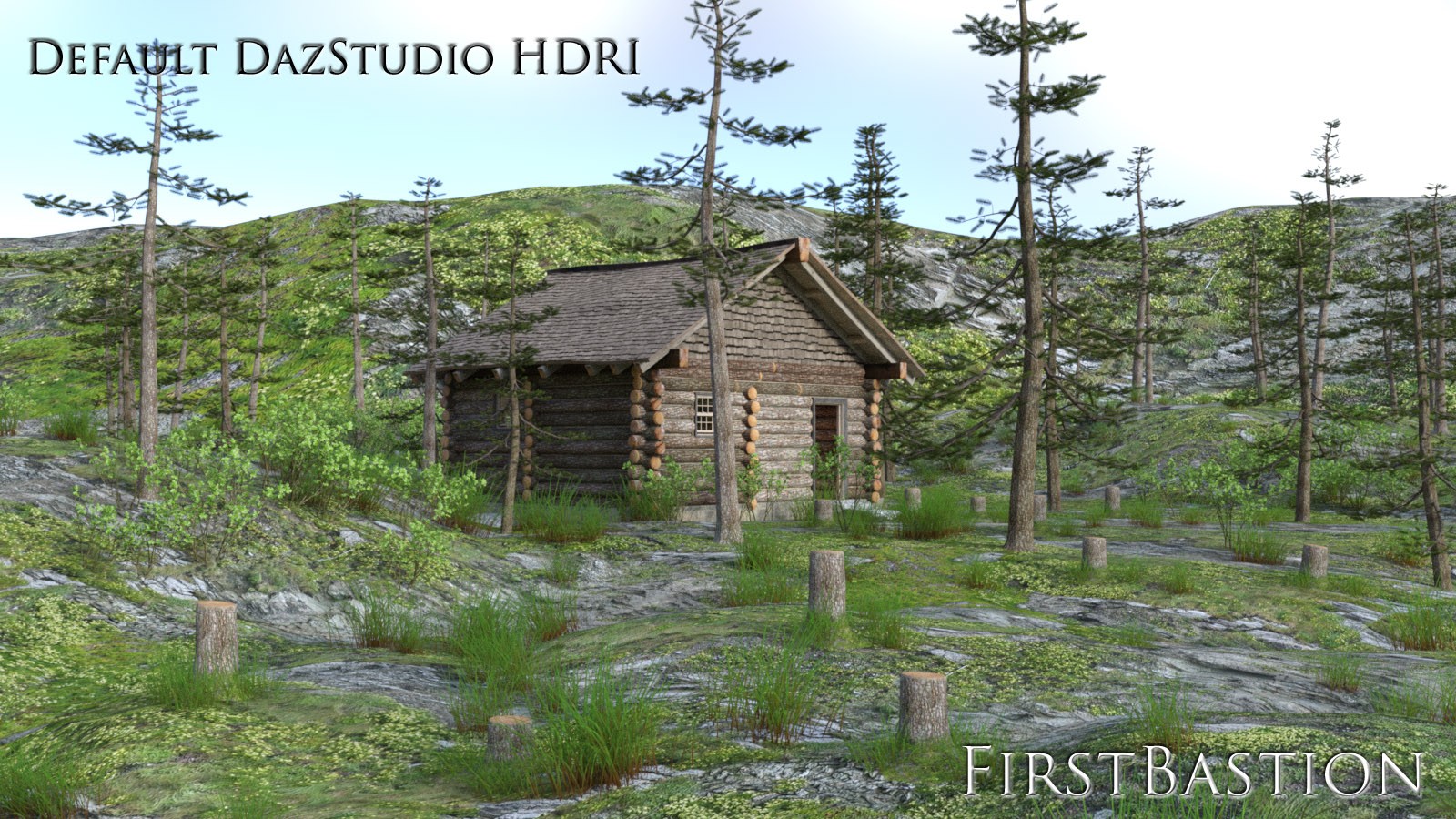1stB Log Cabin Spruce Woodland by N/A