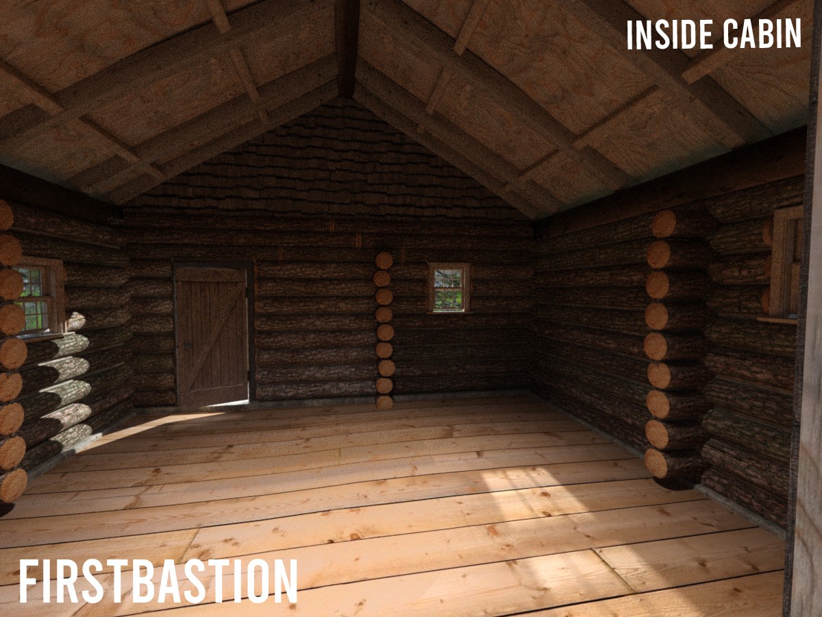 1stB Log Cabin Spruce Woodland by N/A