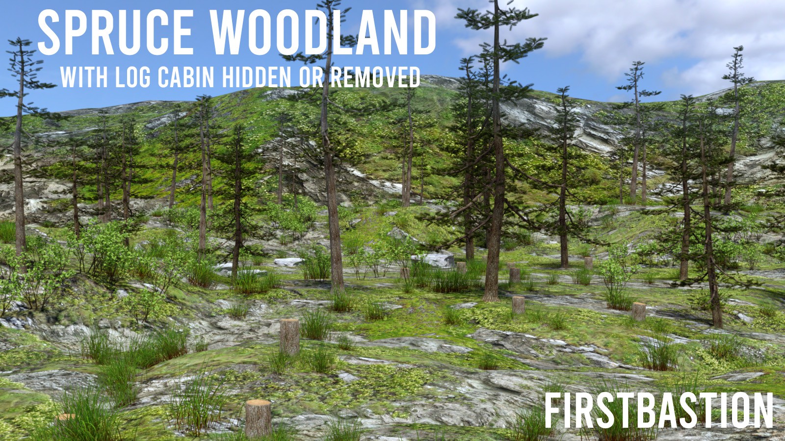 1stB Log Cabin Spruce Woodland by N/A