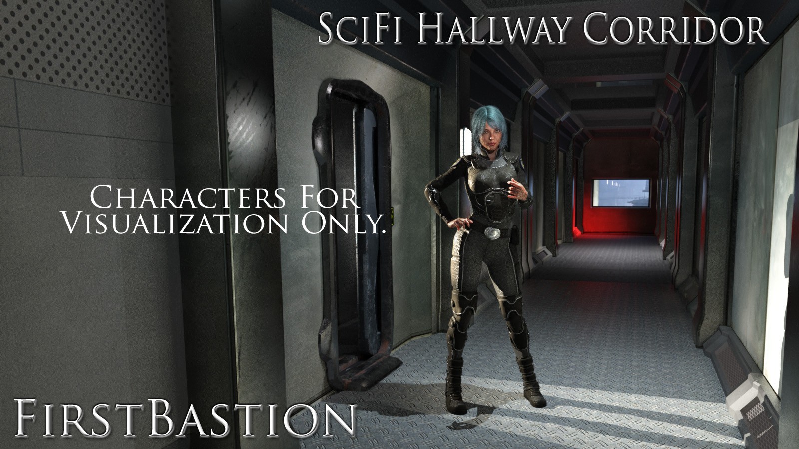 1stB SciFi Living Hallway Corridors by N/A