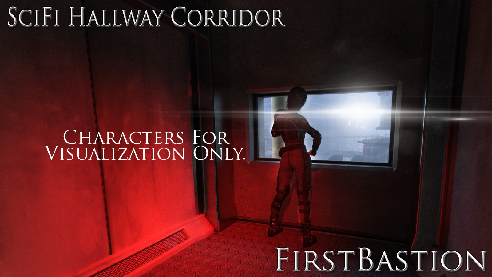 1stB SciFi Living Hallway Corridors by N/A