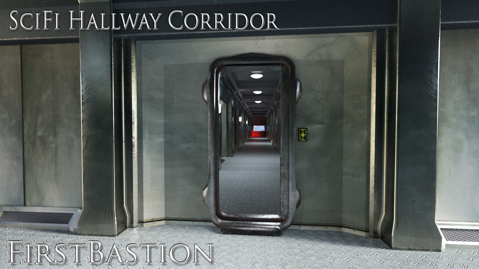 1stB SciFi Living Hallway Corridors by N/A