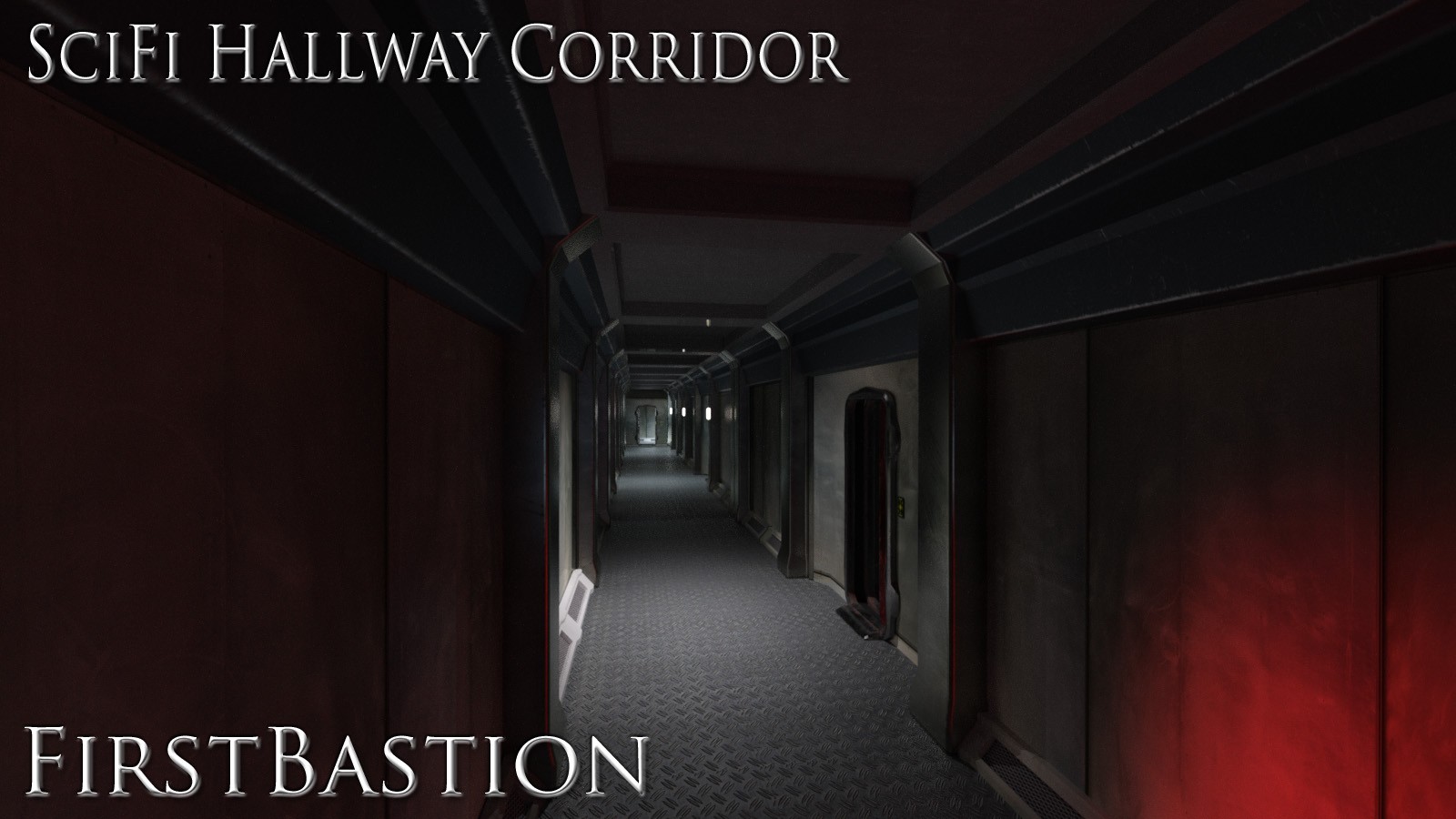 1stB SciFi Living Hallway Corridors by N/A