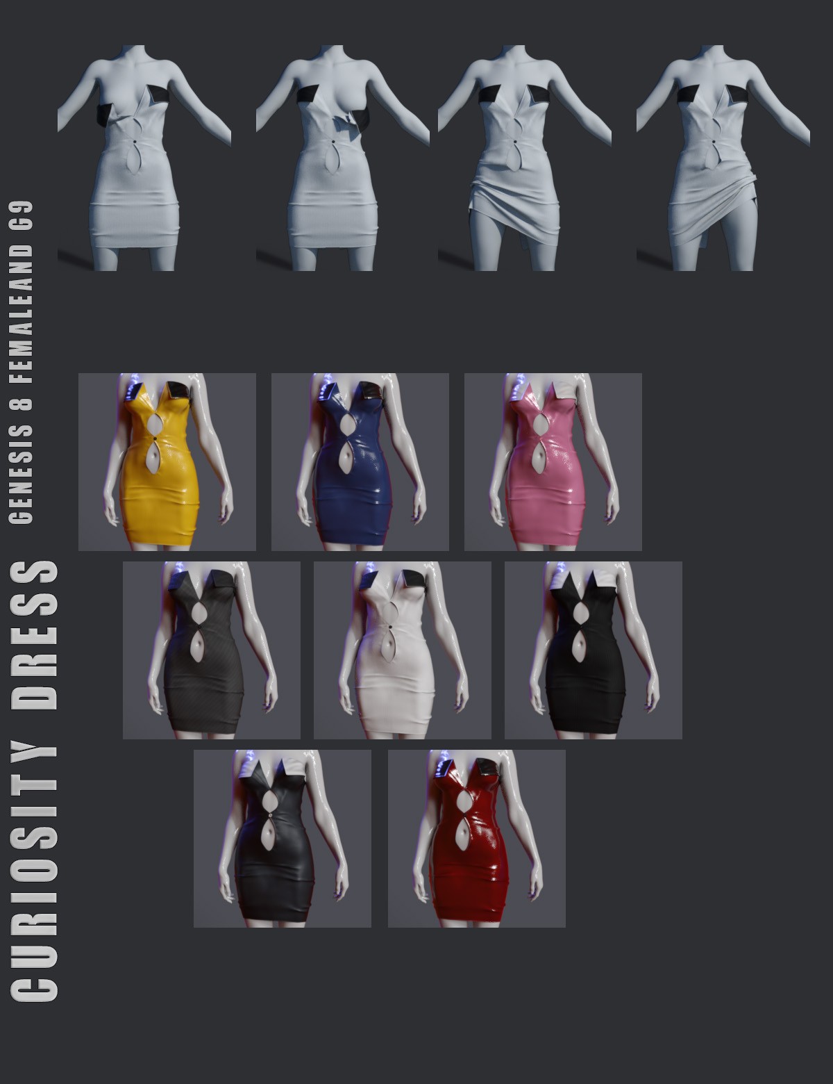 dForce Curiosity Dress Genesis 8-8.1F and G9 by N/A