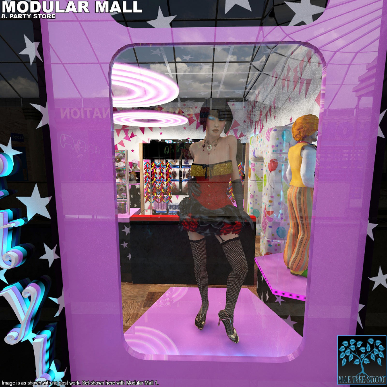 Modular Mall08: Party Shop for Daz by N/A