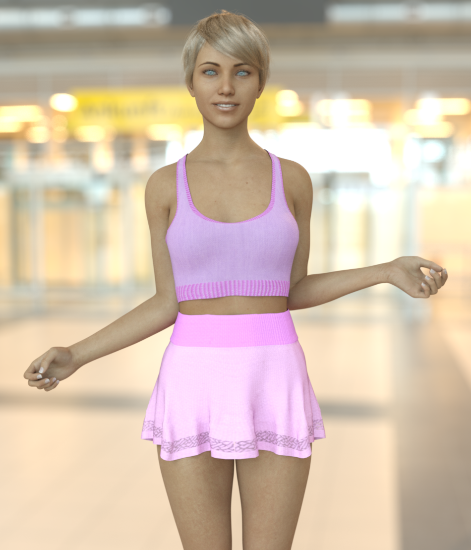 dForce Simple Outfit for Genesis 8-8.1F by N/A