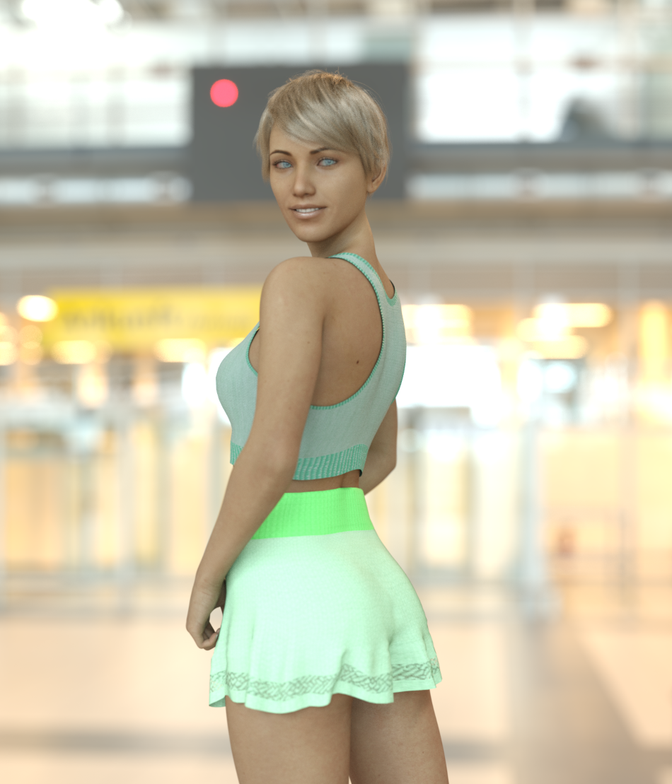 dForce Simple Outfit for Genesis 8-8.1F by N/A