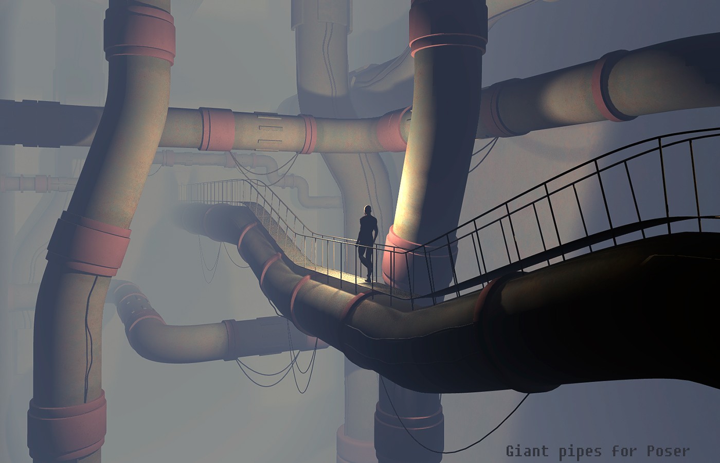 Giant pipes for Poser by N/A