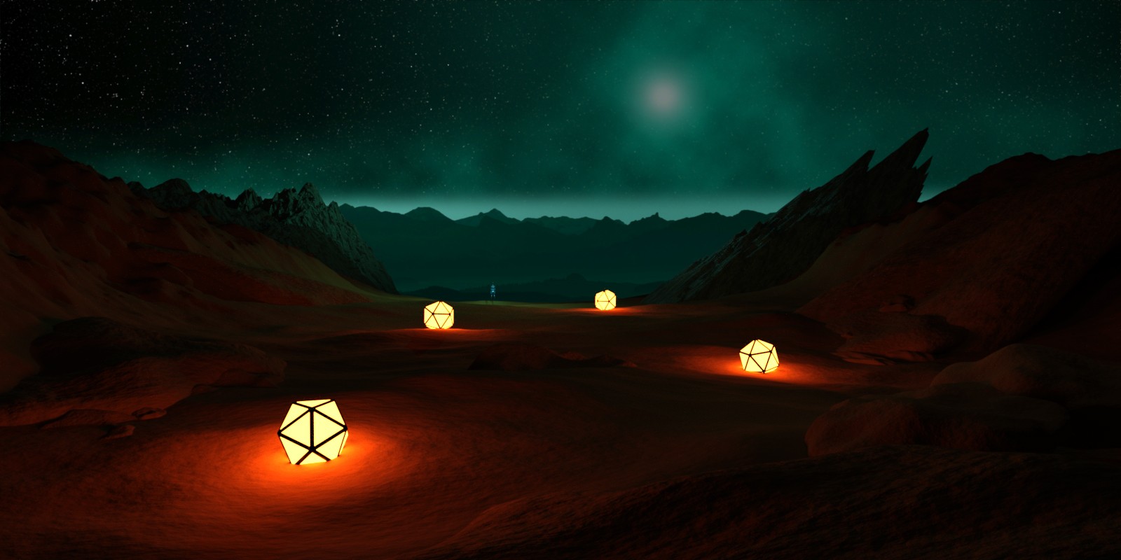 Alien Planet Landscape by N/A