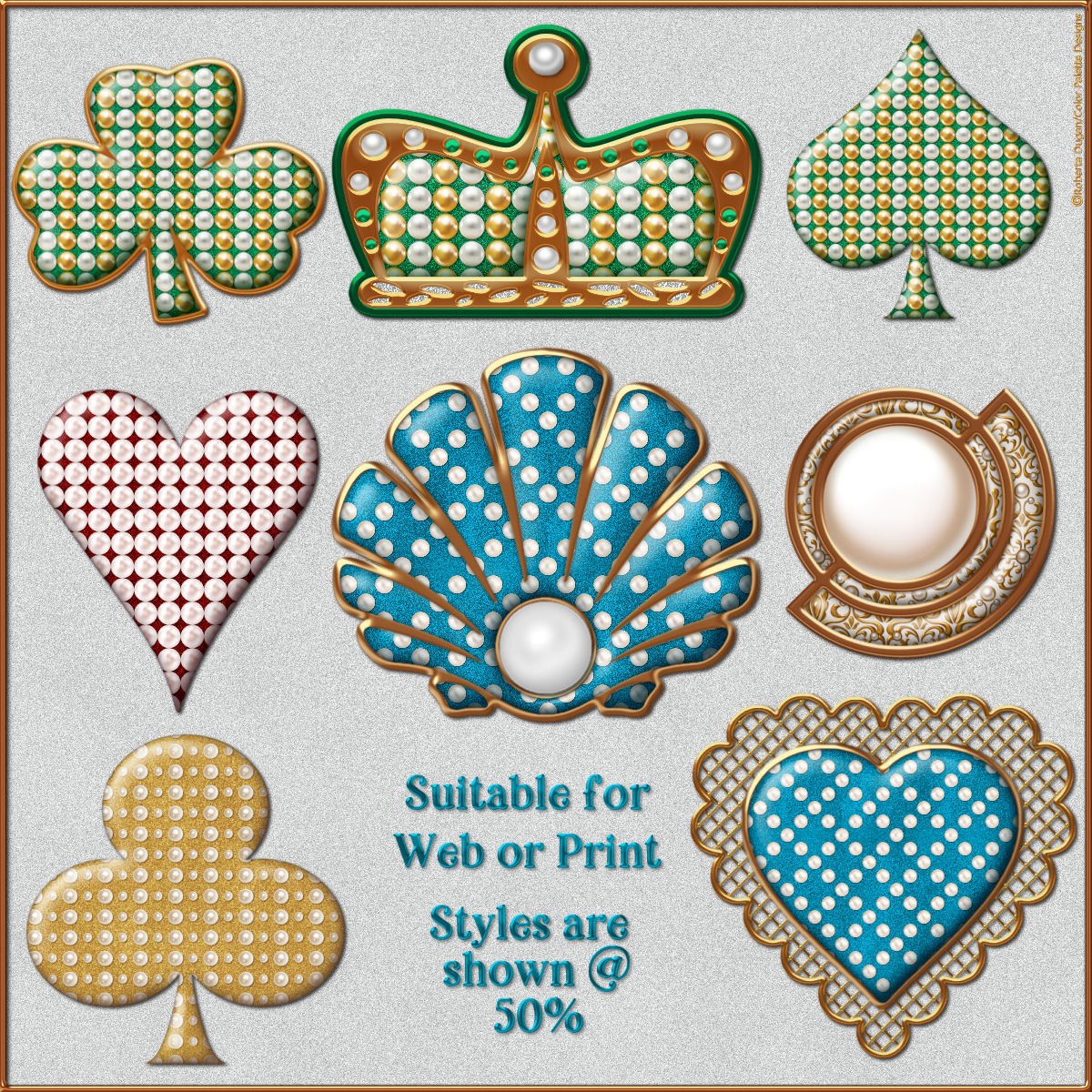 Pearls Galore! Photoshop Layer Styles by N/A