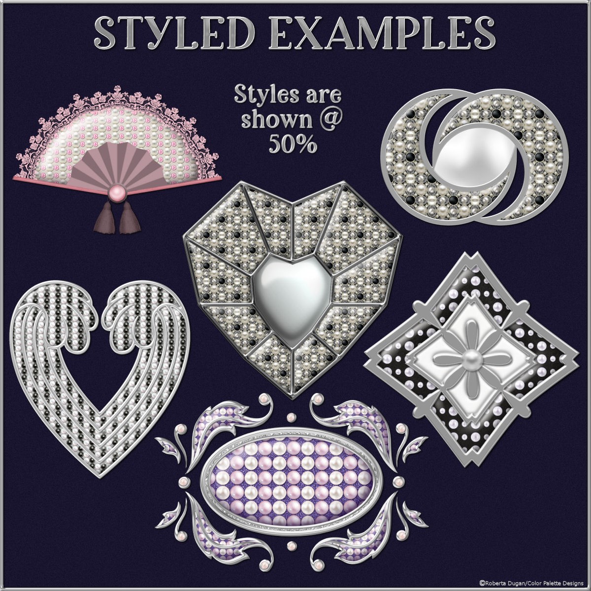 Pearls Galore! Photoshop Layer Styles by N/A