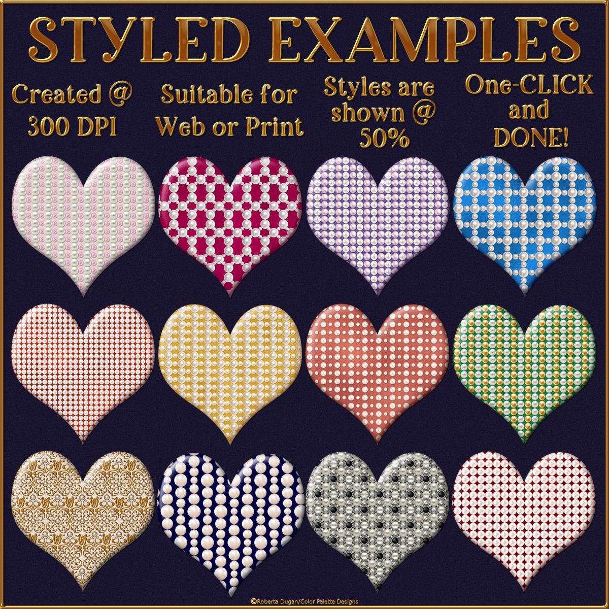 Pearls Galore! Photoshop Layer Styles by N/A