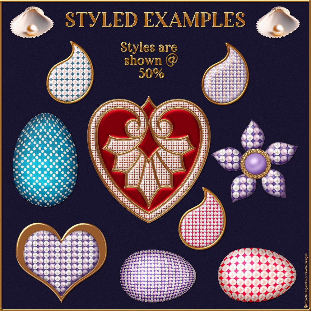 Pearls Galore! Photoshop Layer Styles by N/A