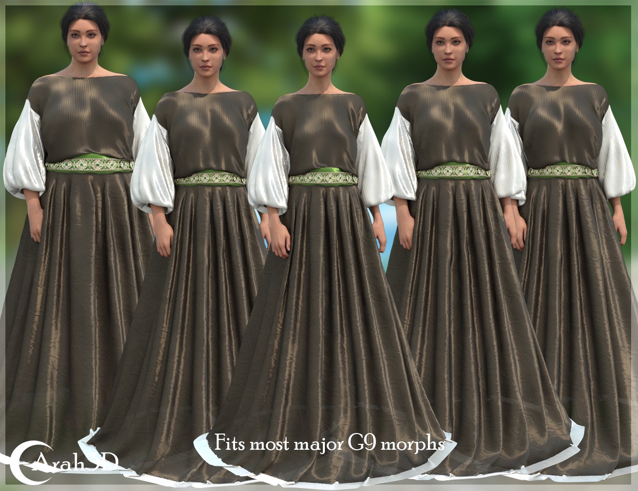 Arah3D Deirdre d-force outfit for G9 by N/A