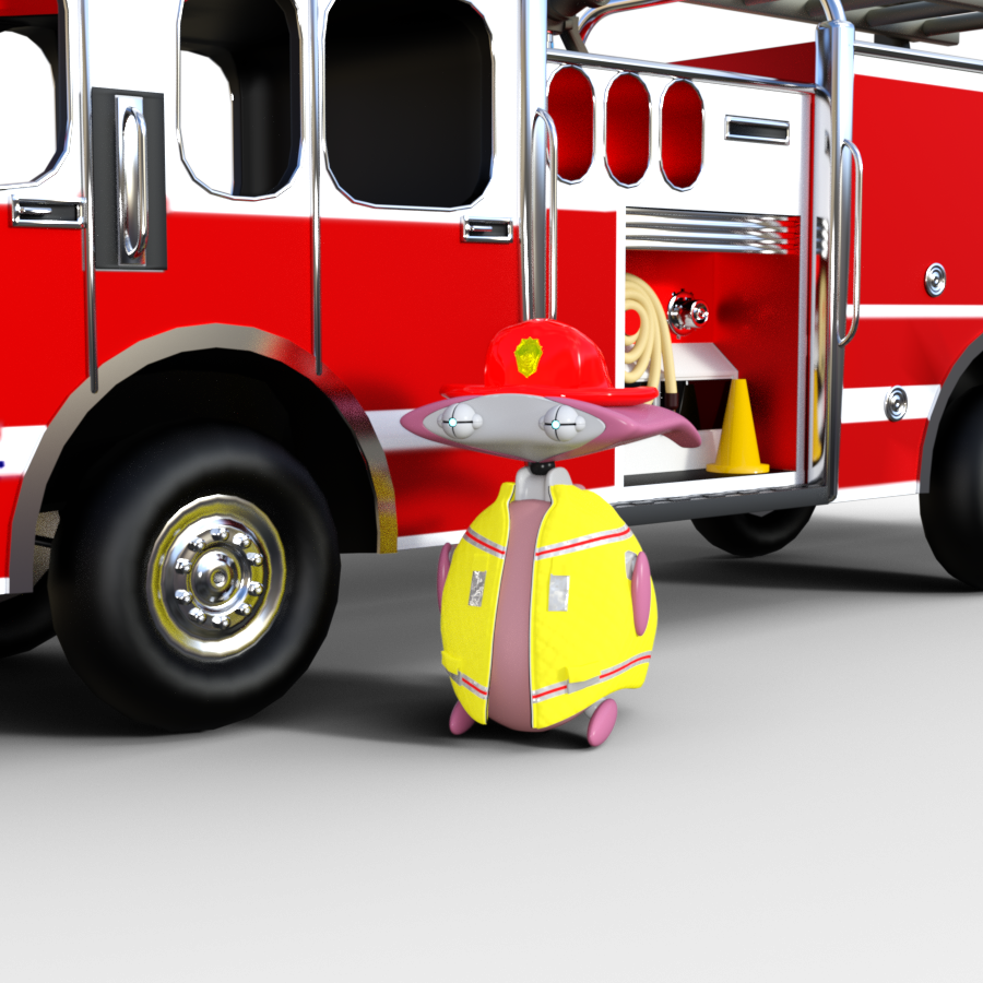 Fireman outfit and firetruck for KX Wibi by N/A