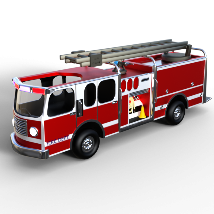 Fireman outfit and firetruck for KX Wibi by N/A