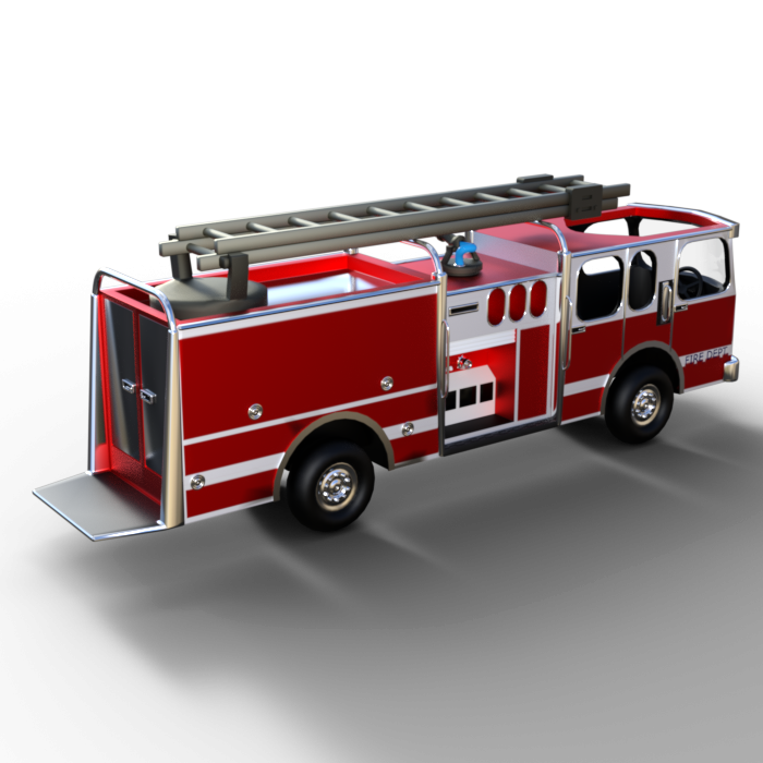 Fireman outfit and firetruck for KX Wibi by N/A