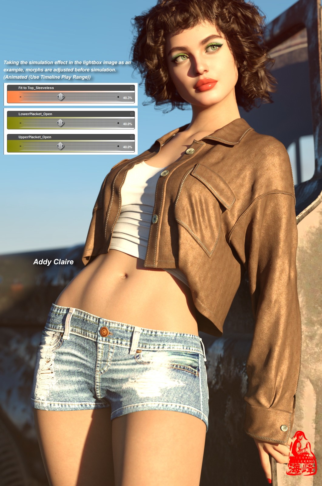 dForce Slouchy Shirt Jacket for Genesis 8 & 8.1 Females and Genesis 9 Feminine by N/A