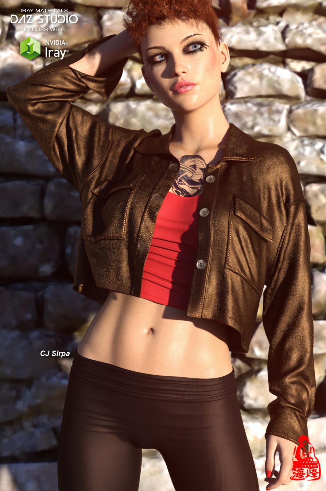 dForce Slouchy Shirt Jacket for Genesis 8 & 8.1 Females and Genesis 9 Feminine by N/A