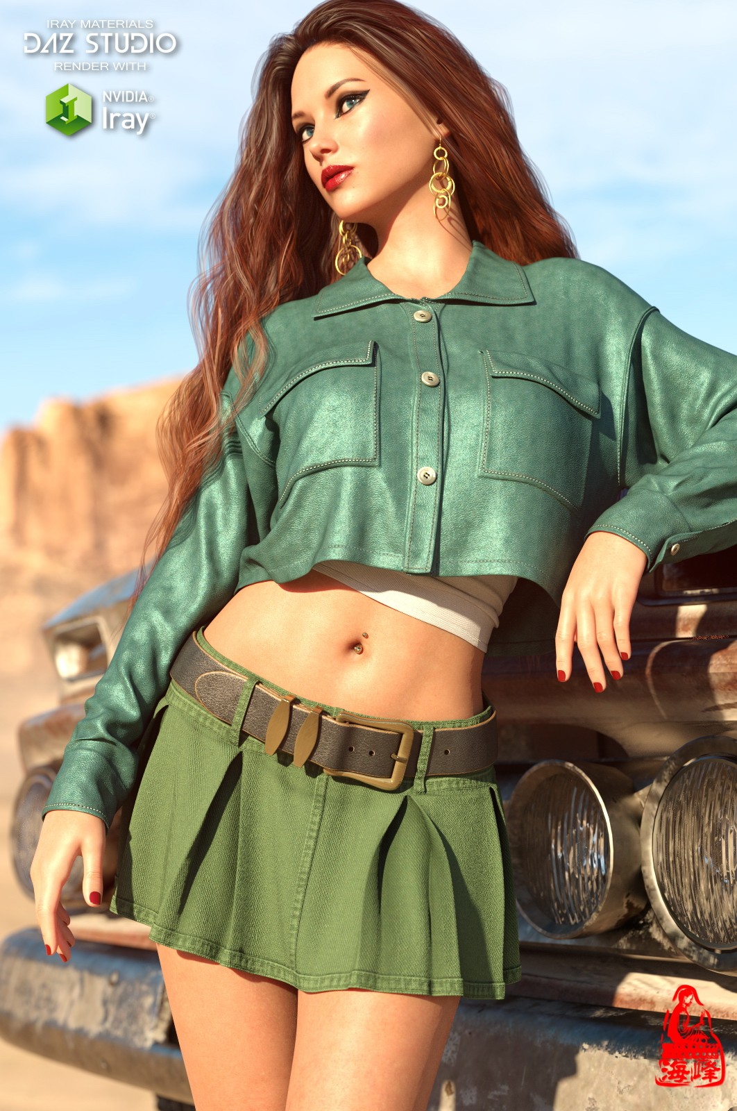 dForce Slouchy Shirt Jacket for Genesis 8 & 8.1 Females and Genesis 9 Feminine by N/A