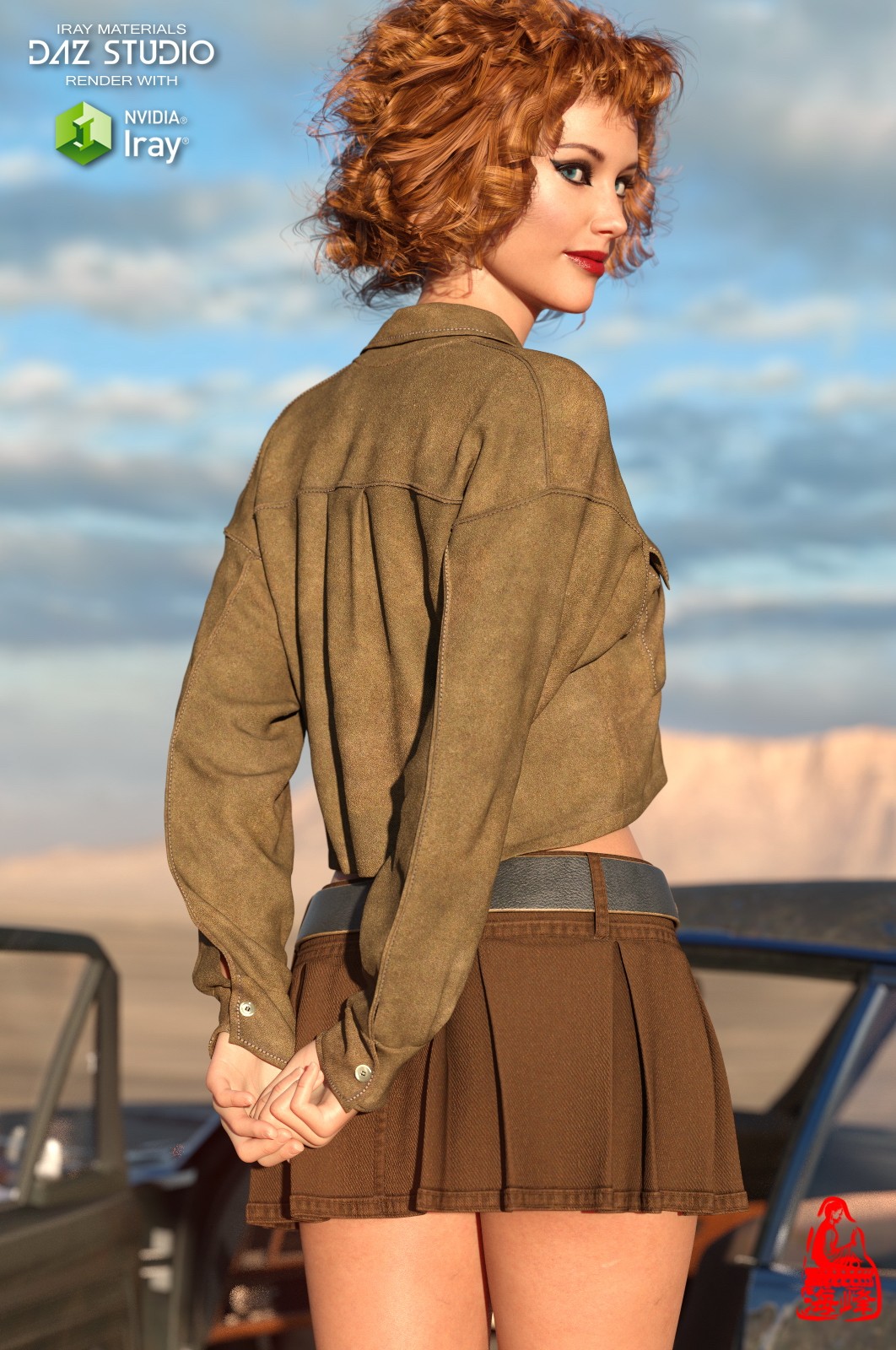 dForce Slouchy Shirt Jacket for Genesis 8 & 8.1 Females and Genesis 9 Feminine by N/A