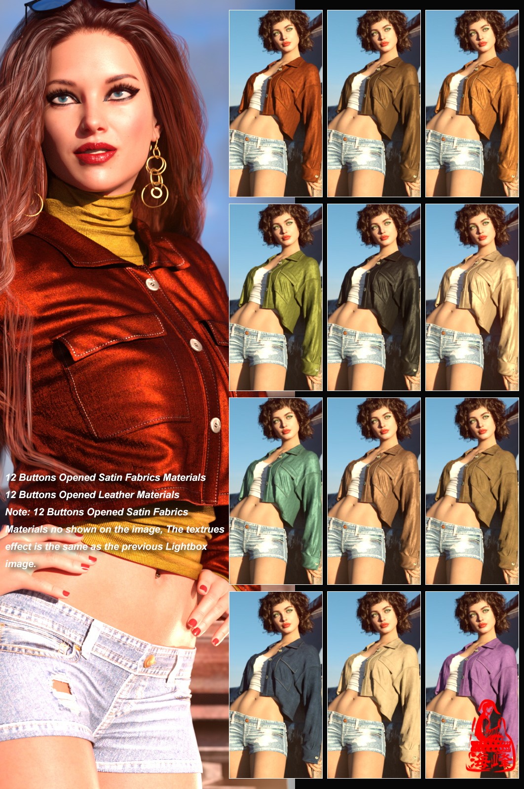 dForce Slouchy Shirt Jacket for Genesis 8 & 8.1 Females and Genesis 9 Feminine by N/A