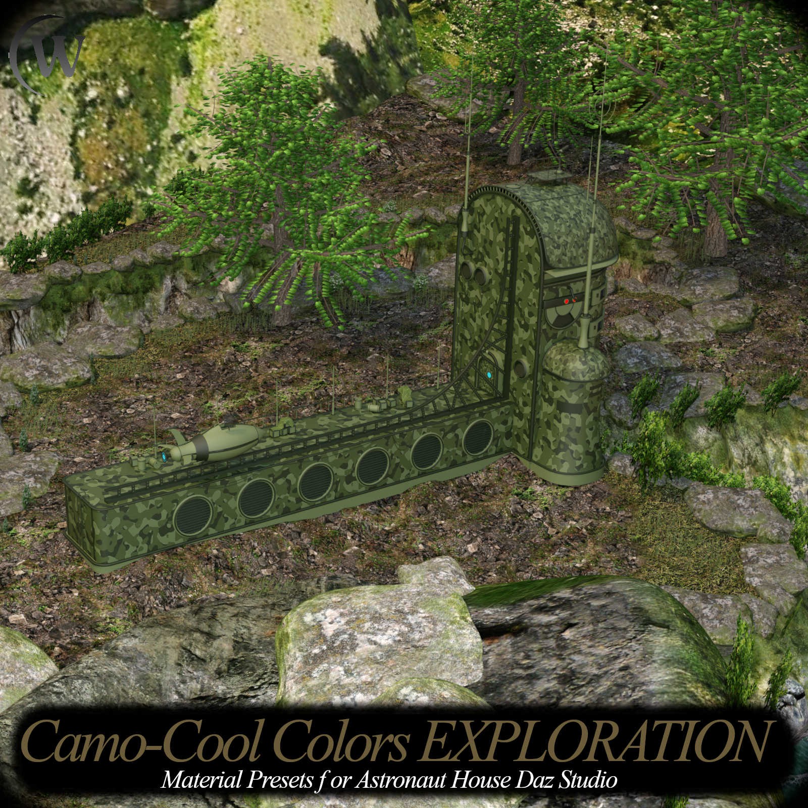Camo-Cool EXPLORATION Styles for Astronaut House in Daz Studio by N/A