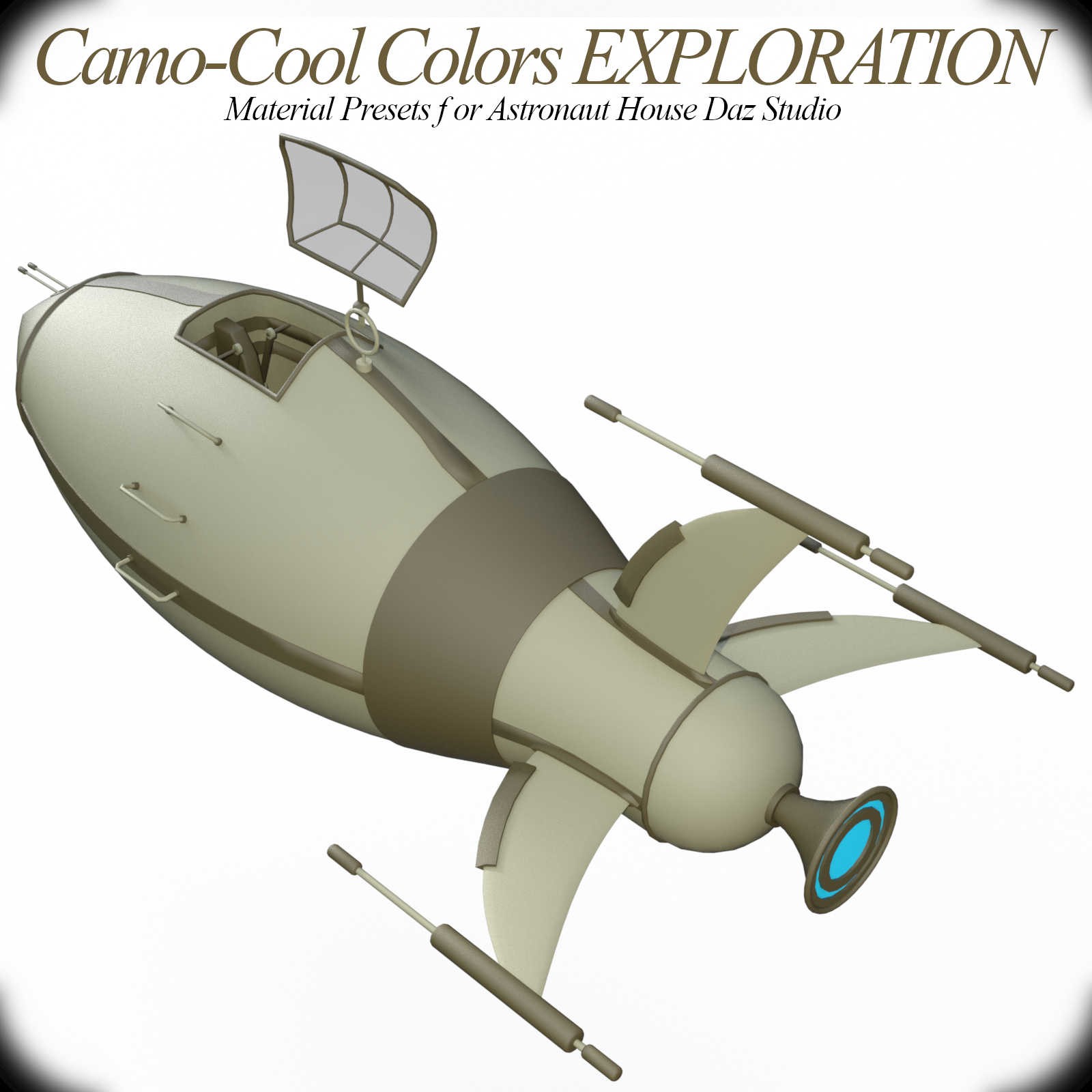 Camo-Cool EXPLORATION Styles for Astronaut House in Daz Studio by N/A