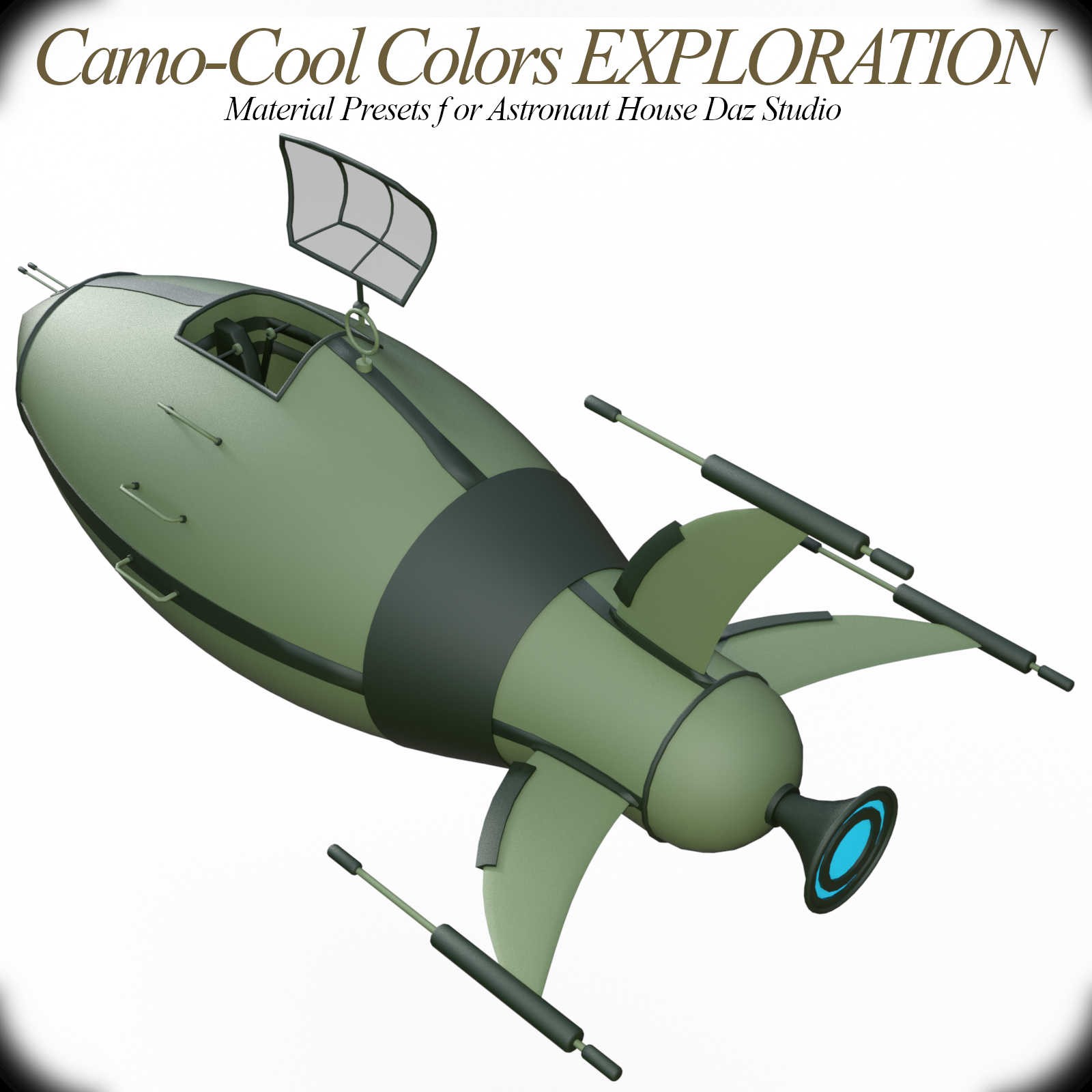 Camo-Cool EXPLORATION Styles for Astronaut House in Daz Studio by N/A